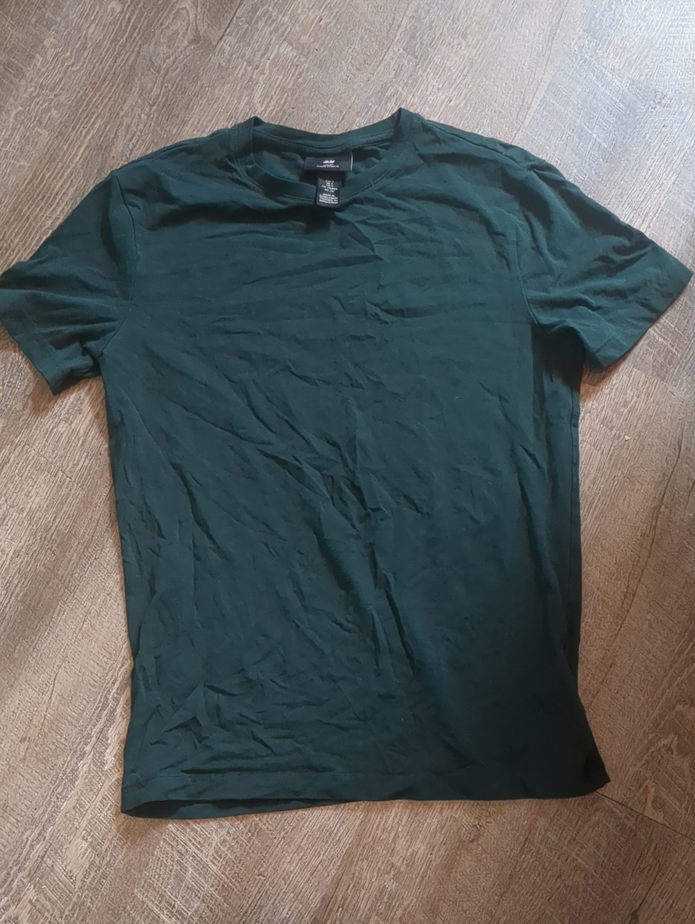 H&M Men's Forest Green Short Sleeve Crew Tee